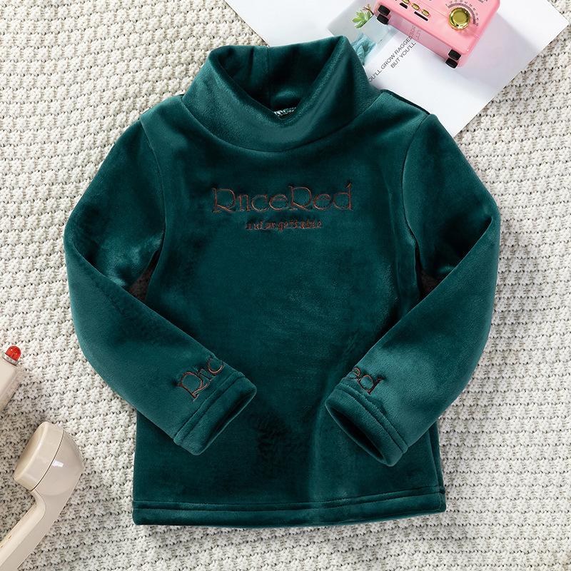 Autunno Inverno Caldo Moda Bambino Ragazzi Ragazze Peluche Calde Felpe Pullover