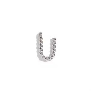 MamacitaSlay 316L Stainless Steel Mini Twisted 26 Initial Letters Charms DIY Necklace Bracelet Earrings Silver Color Accessories