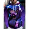 Trendiger Herren-Streetwear-Kapuzenpullover mit Aufdruck, mit Kapuzenkordel. Geeignet für tägliche Ausflüge und zwanglose Treffen.