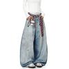 American Retro Straight Leg Wide Leg Jeans Washed and Worn High Street Jeans for Women Loose Fitting Harajuku Fashion