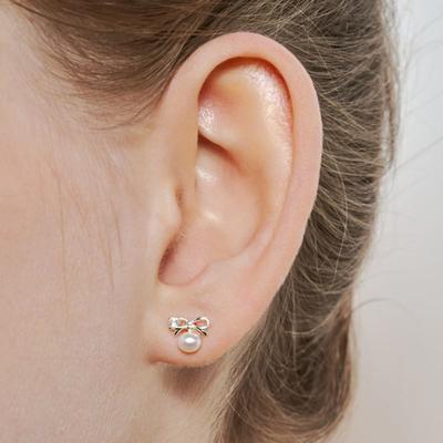 Hei [sv925] Kitty Ribbon Earring