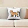 Cute Puppy Gold Retriever Dog Friend Pillow Cover Cushion Case Sofa Couch Modern Apartment Decor Family Furnishing