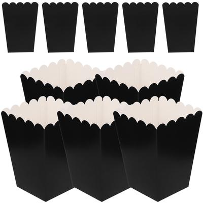 50 pezzi di contenitori in carta kraft, scatole per popcorn, torte, patatine fritte, scatole per servire, secchio