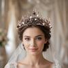 Retro Baroque Style Crown For Women Luxury Rhinestone Branch Design Tiara Wedding Hair Decor Accessory Girls Jewelry Headwears