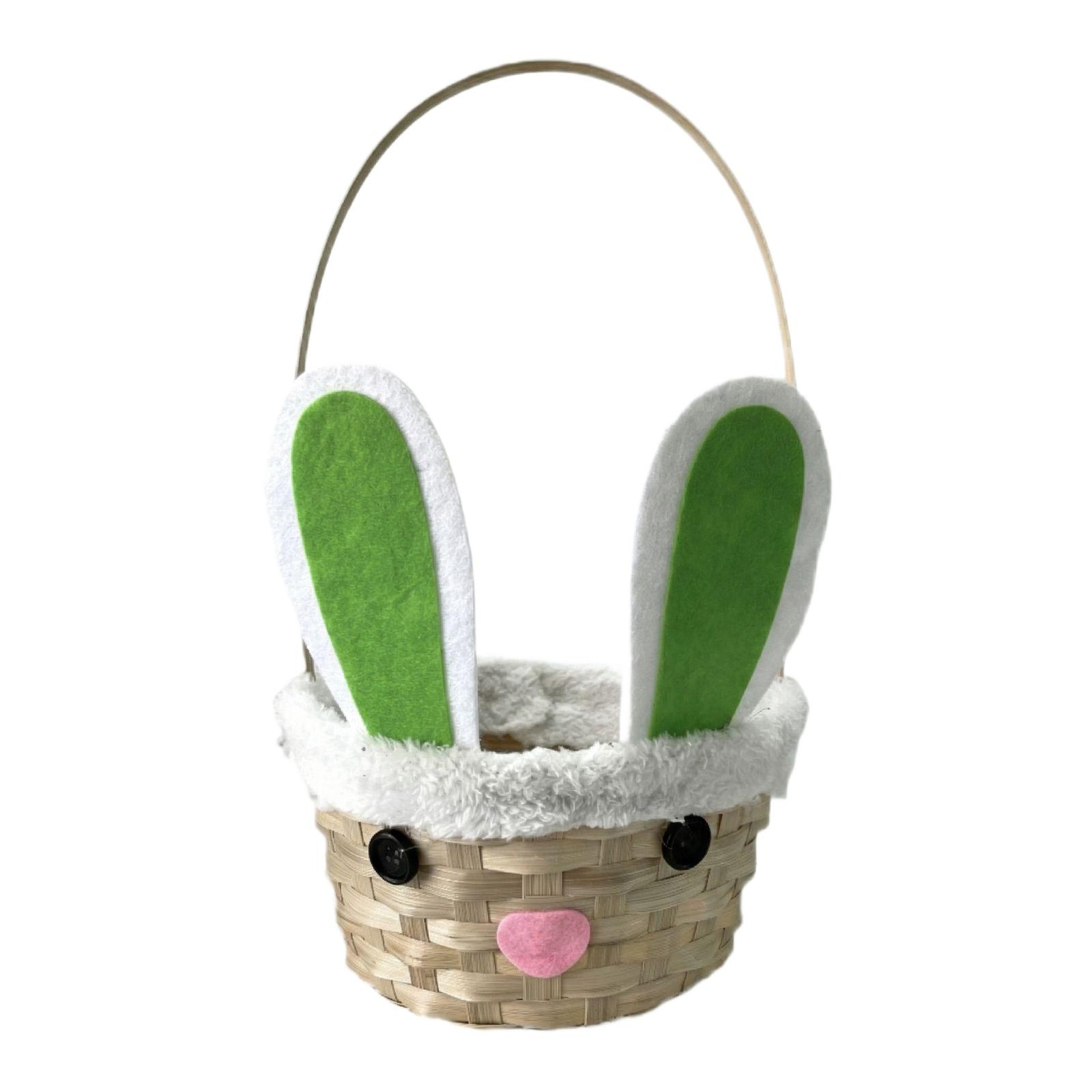 

Handmade Easter Bunny Shaped Tote Basket One Size зелений