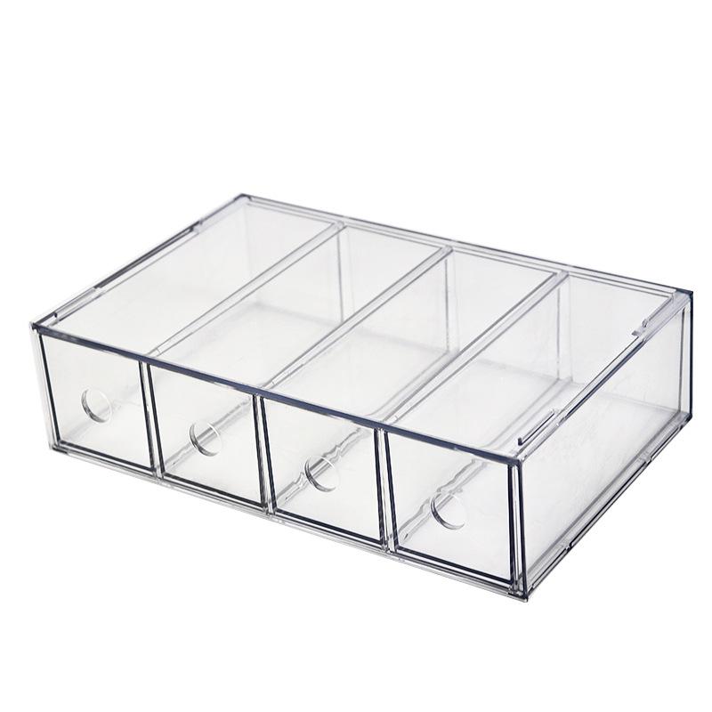 Stylish Multi-Function Stackable Clear Storage Box for Stationery and Markers