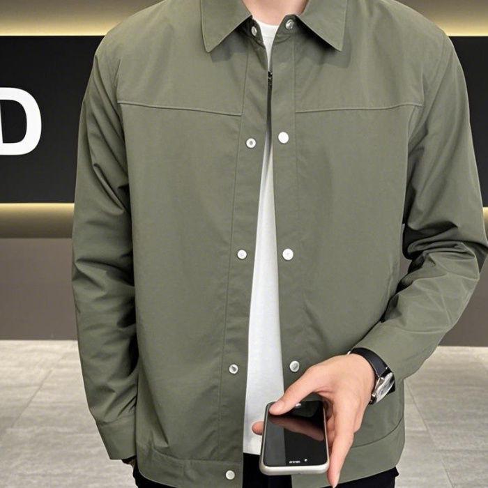 

Мужская модная приталенная куртка в корейском стиле - Короткая, универсальная и красивая для весны и осени 2025 XL