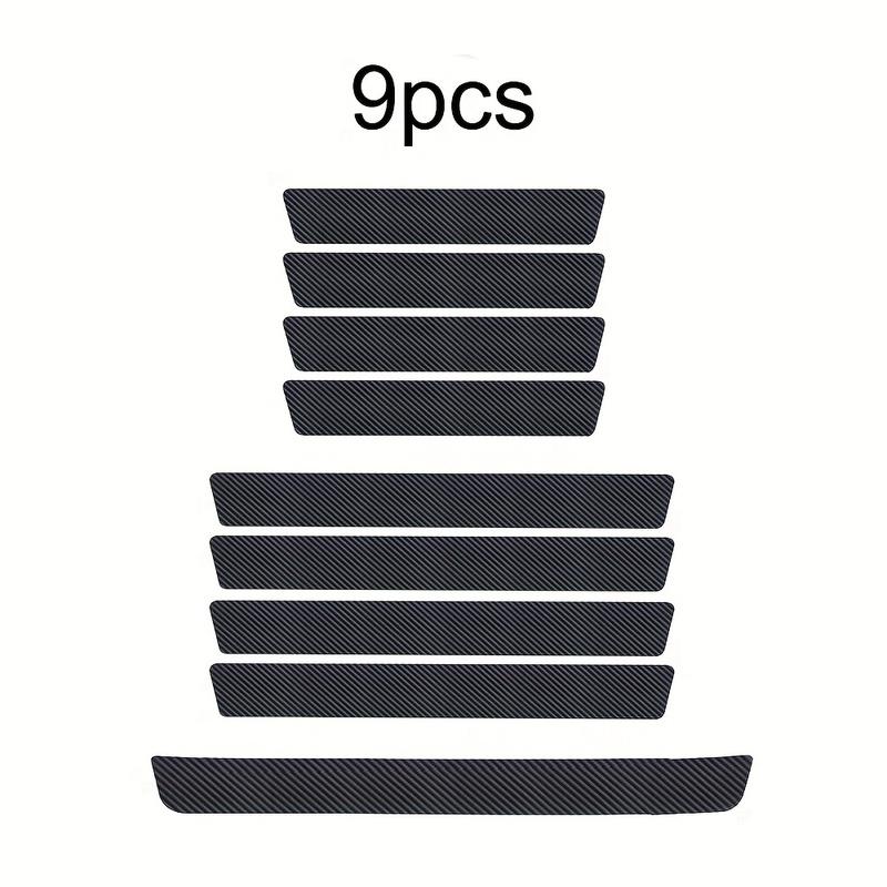 

9pcs Carbon Fiber Car Door Sill Protectors: Vinyl Wrap Stickers for Maximum Protection car accessories