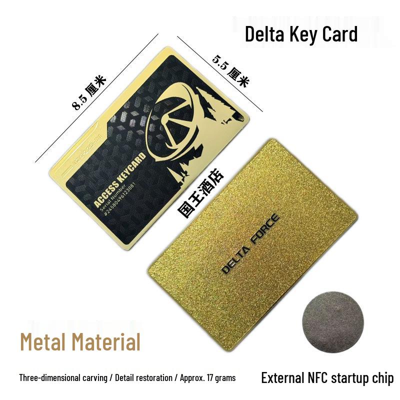 Черная Алюминиевая NFC Ключ-Карта Delta Action для Контроля Доступа Игр