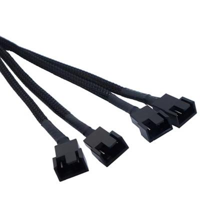Male To Female 4 Pin Pwm Fan Cable Connector Braided Sleeving Temperature Control Fan Cable 4/3/2/1 Ways Adapter