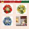 Christmas Wreaths for Front Door Winter Colorful Plating Balls Wreath with Merry Christmas Signs for Home Decor Party Holiday