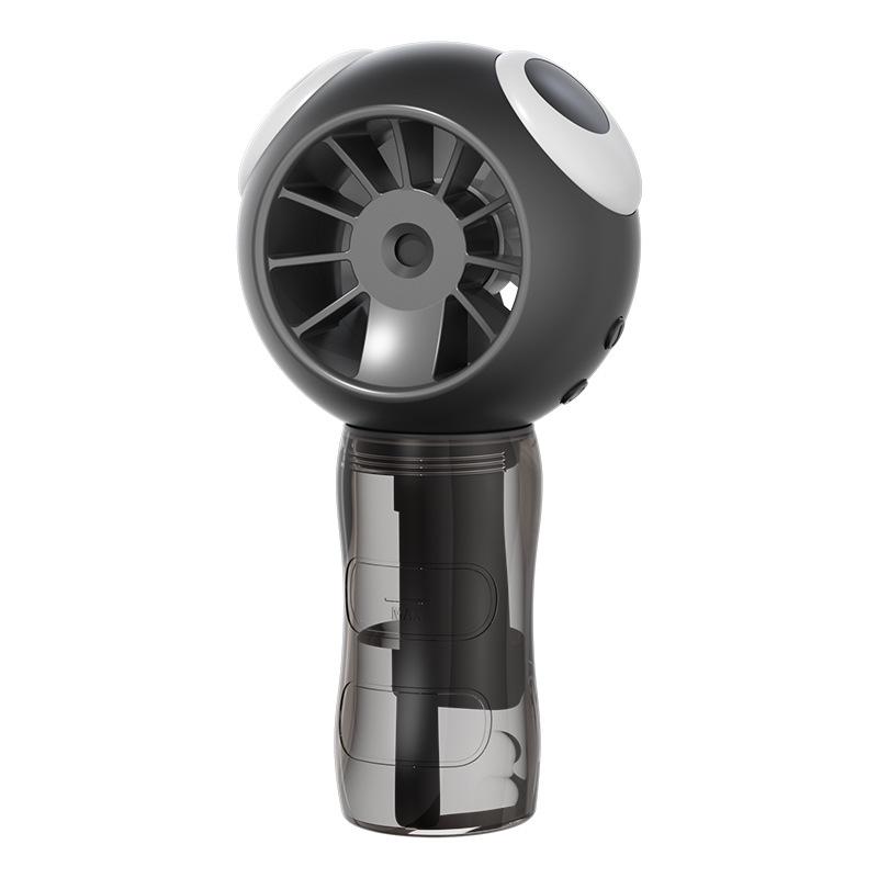 Cute Cartoon USB Portable Humidifier & Fan: Handheld, Neck-Hanging, Multifunctional for Students and Outdoor Use