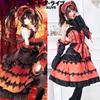 Date A Anime Live Tokisaki Kurumi Cosplaycostume Lolita Dress Girl Halloweensuit