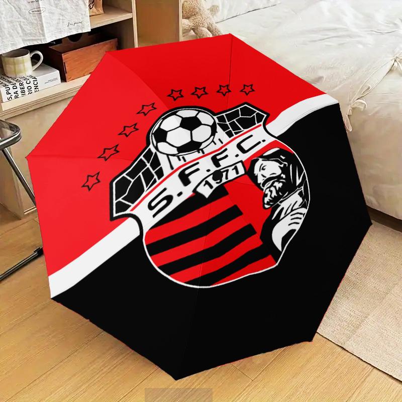 1PC Soccer Team Crest Design Printed Umbrella Folding umbrella, automatic umbrella 8-Frame for Travel, camping Fan gifts Christmas Gifts