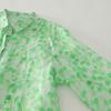 DIMANAF 2025 New Plus Size Women Tops Shirts Tees Green Casual Loose Blouse Autumn Print Cotton Long Sleeve