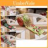 Schönes Weihnachtsband Mit Roten Kanten Jute-Druck Für Geschenkverpackung Und Dekorationen