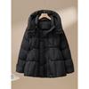 Winter New Down Jacket Women's Medium and Long Thickened Waist and Thin White Duck Down Hooded Cape Jacket