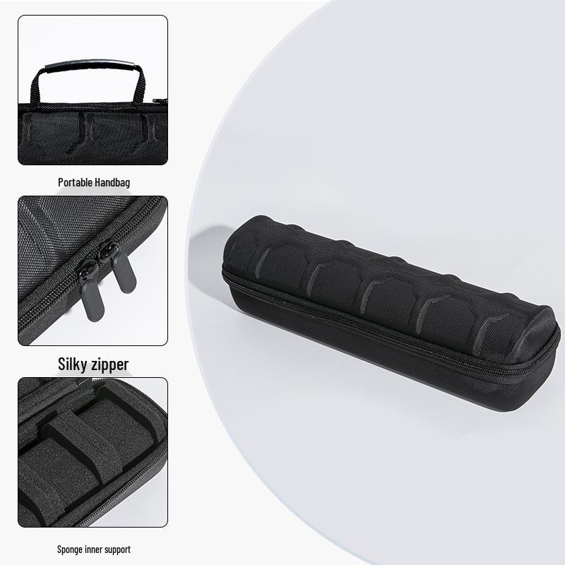 Black Portable Casio Watch Bag: 5-Slot, Dustproof, Drop-Resistant EVA Storage