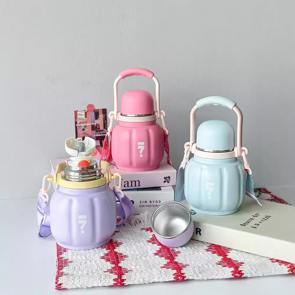 Pumpkin Insulated Travel Mug With Thickened Vacuum Stainless Steel For Home Office Outdoor Use