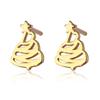 S925 Sterling Silver Christmas Tree Stud Earrings for Women - Fashionable and Simple Holiday Jewelry