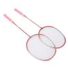 Badminton Set Iron Alloy Incrsed Ar Shock Absorption Lightweight Badminton Racket Set for Beginner Children Adults