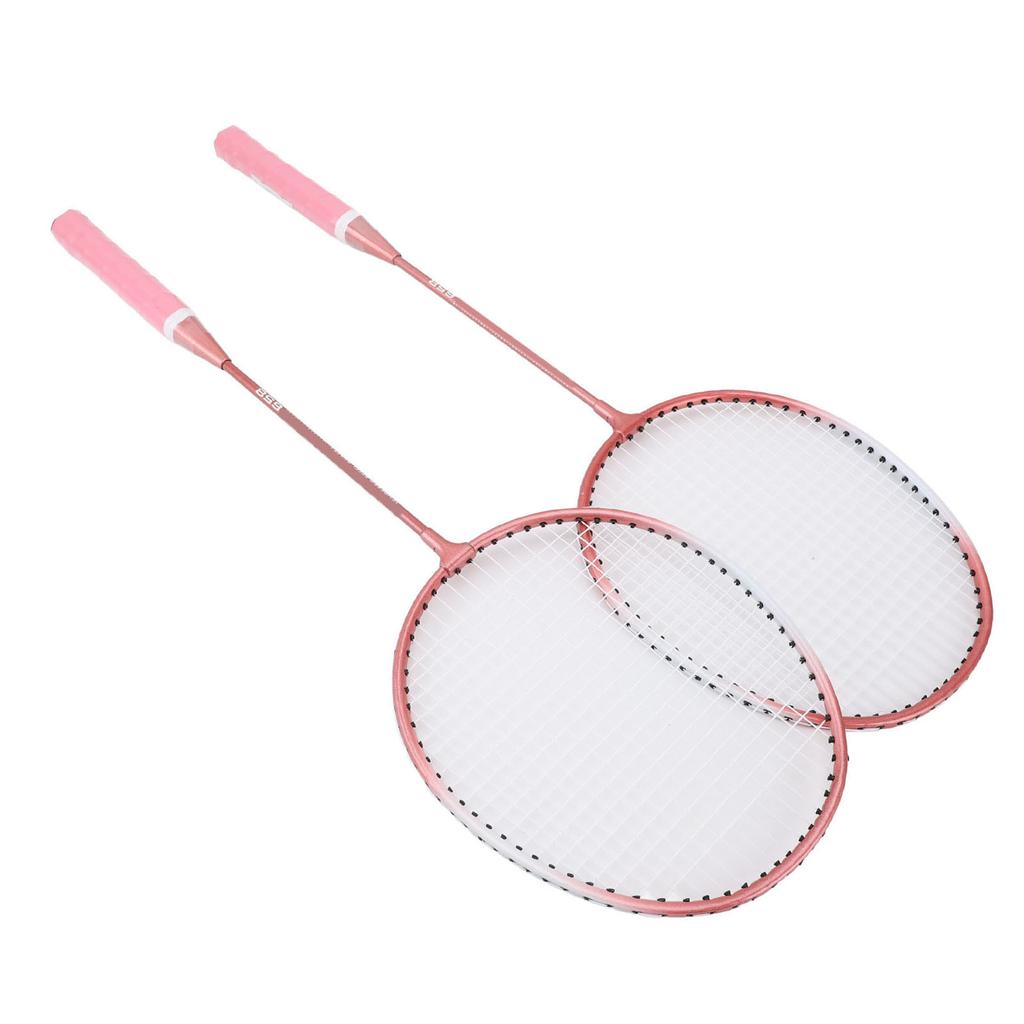 Badminton Set Iron Alloy Incrsed Ar Shock Absorption Lightweight Badminton Racket Set for Beginner Children Adults