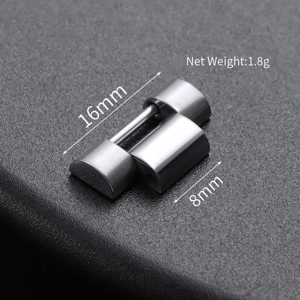 Steel Extension Link for Rolex Metal Band Extension for Oyster for Jubilee Watch Strap 16*8mm/16*9mm Watchband Parts Accessories