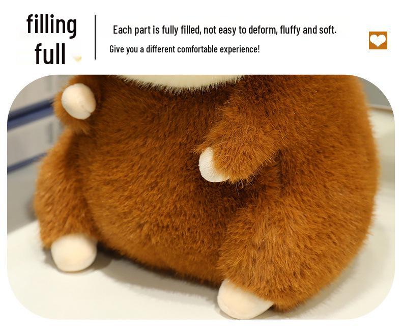 Adorable Cartoon Guinea Pig Plush Pillow Toy - Ideal Birthday Gift