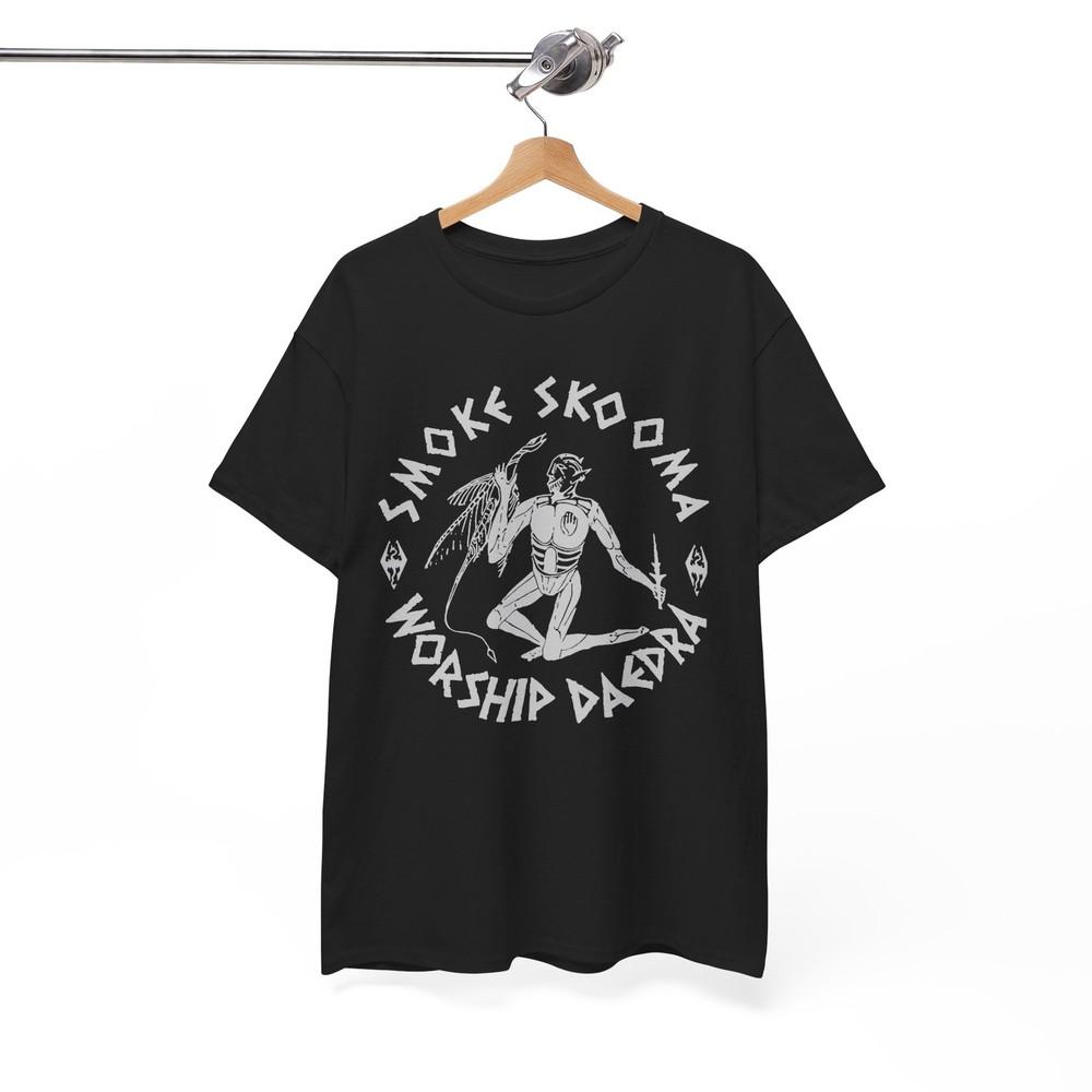 Smoke Skooma Worship Daedra Gamer Heartbeat Video Game Gift Tee Unisex tshirt Unisex T-Shirt L