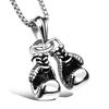 Unisex Mini Boxing Glove Necklace Luxury Hiphop Choker Chain Pendant Gift for Men Cool Statement Jewelry