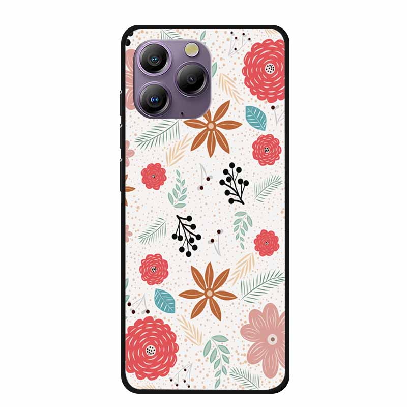 Copertura Morbida Spazio per Custodia Blackview A96 Fiore TPU Gatto Custodie in Silicone per BlackviewA96 Cover Shell Amorevole Antiurto