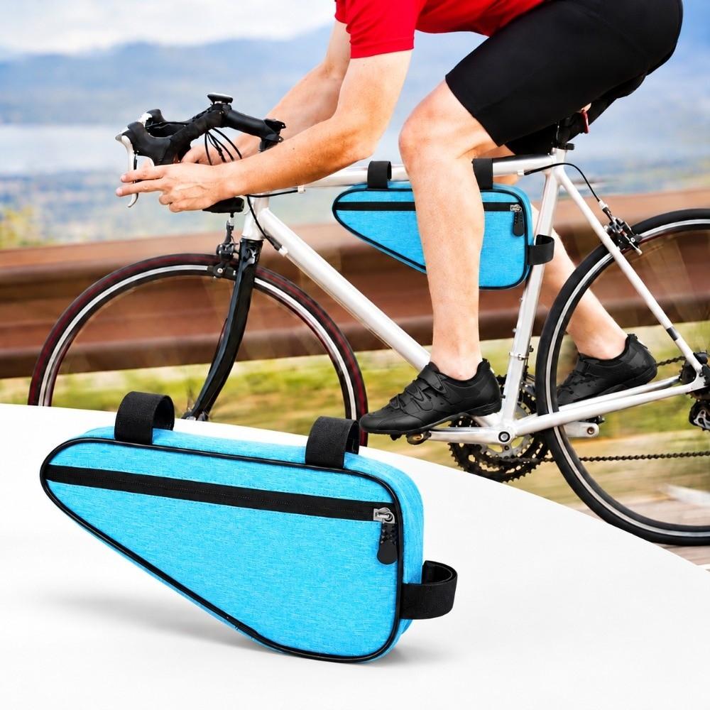1.5L Capacity Bicycle Frame Bag Polyester Bike Top Tube Bag Bike Triangle Bag Outdoor Riding