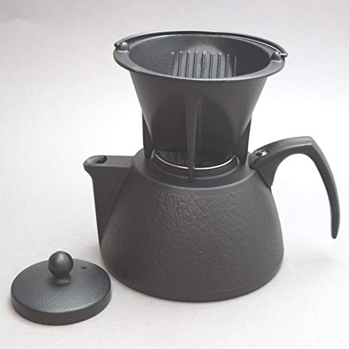 

Nanbu Ironware Iwachu Coffee Pot Set (Black) with Dripper and Tea Strainer