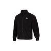 Solid Color Fleece Lined Athleisure Stand Collar Sherpa Velvet Feel Coat Men's Black 537699-01