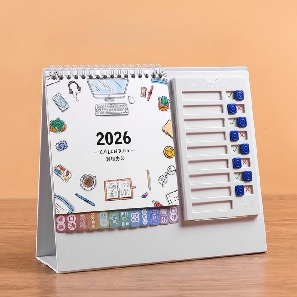 Chinese New Year Style Horse Year Calendar Standing Flip Calendar Daily Planning