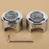 7/8" 1" Motorcycle Handlebar Dial Clock & Thermometer Temp Black/Chrome Mount For Honda Yamaha Suzuki Kawasaki Harley Sporter XL