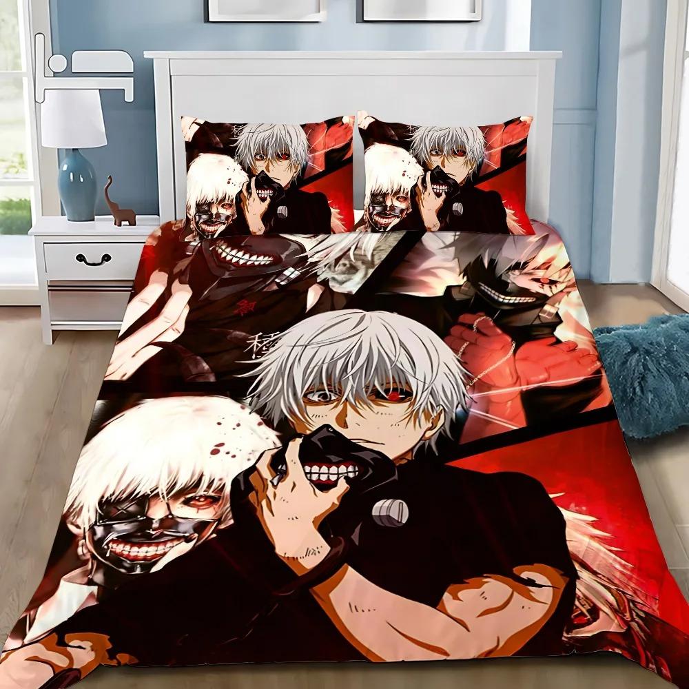 Anime T-Tokyo G-Ghoul Povlak na peřinu Povlak na polštář Sada povlečení Pro dospělé Dítě Chlapec Dívka Dekorace ložnice Děti Jednolůžko Dvojlůžko Velká velikost Dárek