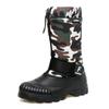 Men's Winter Warm Snow Boots Rubber Hiking Boots Outdoor Knee High Camouflage Duck Boots Waterproof  Plus Size