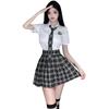 Rain Love Xin School Uniform Cosplay: Plaid Tie and Pure Style Korean-Japanese Student Outfit
