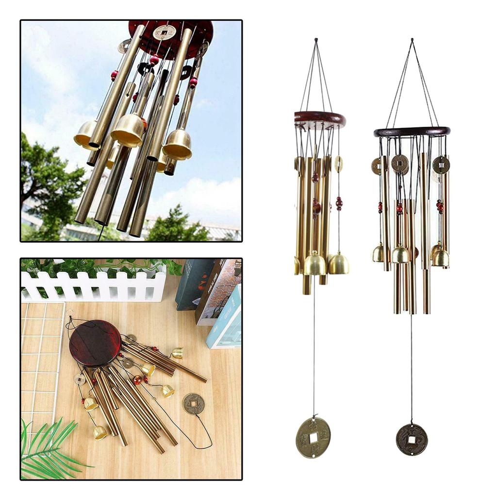Wind Chimes 5 Bells Wind Chime Hanging Outdoor Garden Yard Musical Decor Ornament