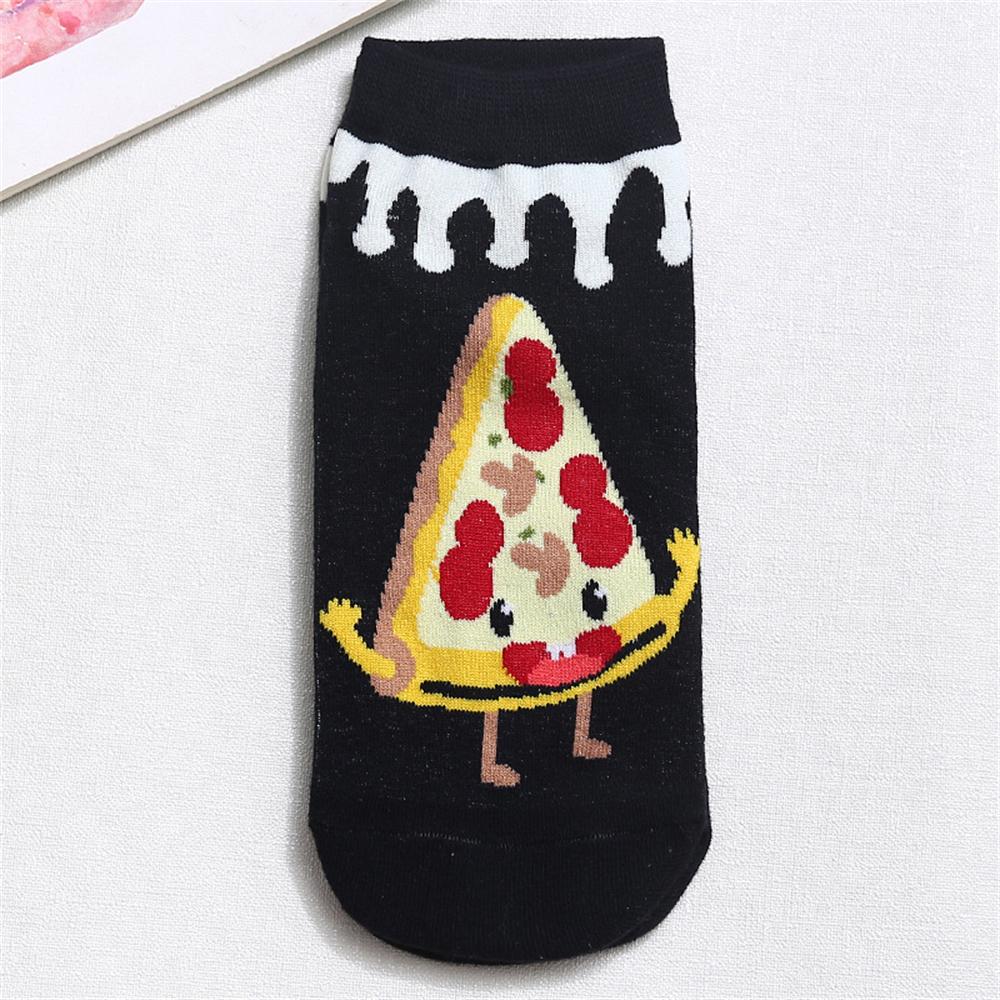 New Funny Happy Cartoon Foods Pizza Fries Hamburger Cola  Dog Short Socks Novel Gift Dropship