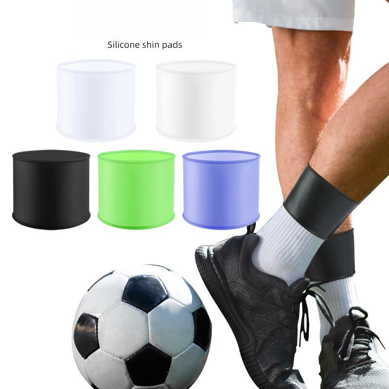 Silicone Shin Guard Adult Children's Football Anti-drop Socks Sports Leg Guard Silicone Cover Soft Elastic Sports Foot Cover