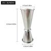 15/30ml 25/50ml 30/60ml Stainless Steel Measuring Cups Bar Party Wine Cocktail Shaker Dual Shot Jigger Liquid Drinks DIY Tool