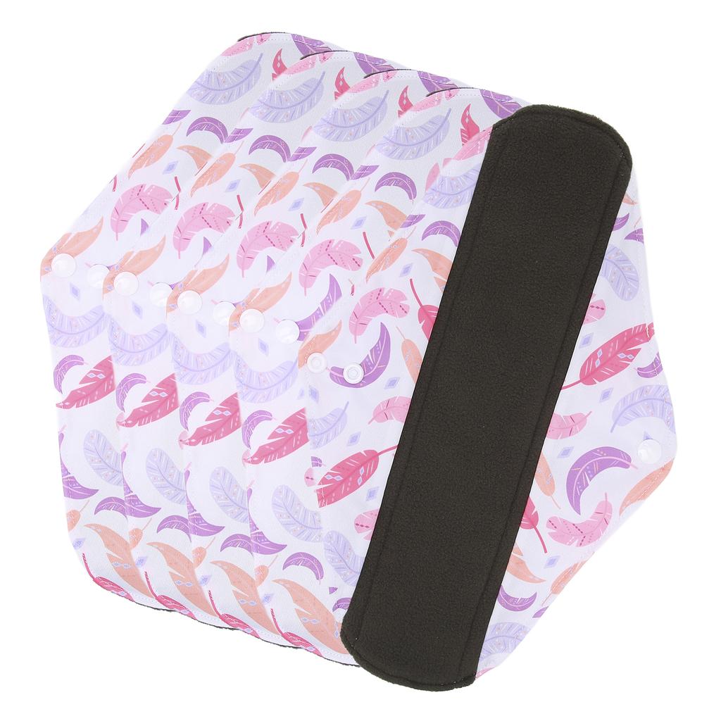 5Pcs Reusable Sanitary Napkins Good Water Absorption Washable Recyclable Women S Daily Necessities for HomeG65