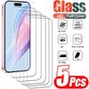 Protetor De Tela De Vidro Temperado Hd, 5 Peças Para Iphone 11 12 13 14 15 16 17 Pro Max 14 15 16 Plus 16e Filme Anti-arranhões De Vidro De Ar