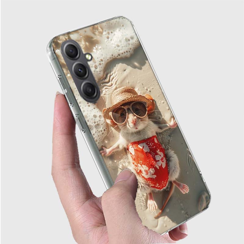 Cute Hamster Phone Case for Samsung A16 A26 A36 A56 A17 A37 A57 A07 A06 A02S A03 A04S A05S Galaxy Note 20 10 A50S A71 A51 A31 A3