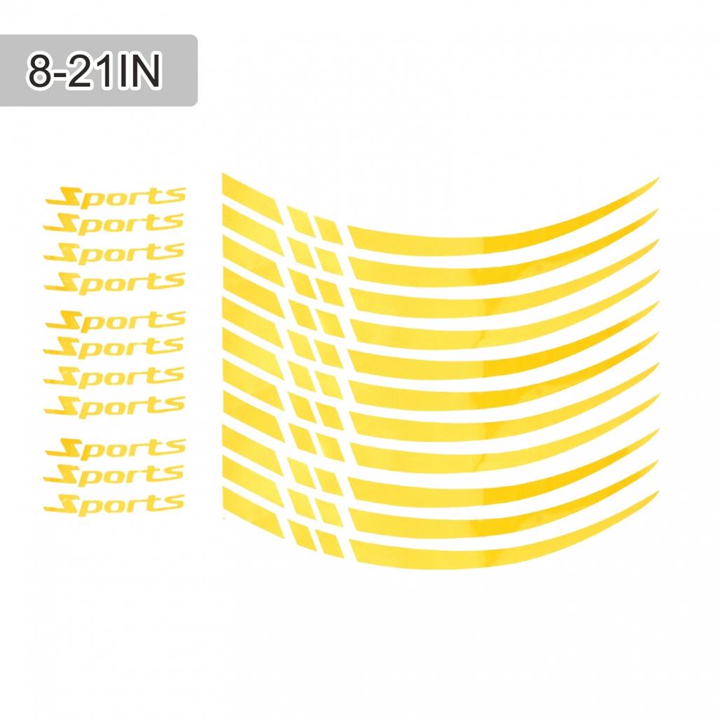 Motocyklové samolepky s proužky na ráfky kol, sada 12 kusů pro 18 21palcová kola