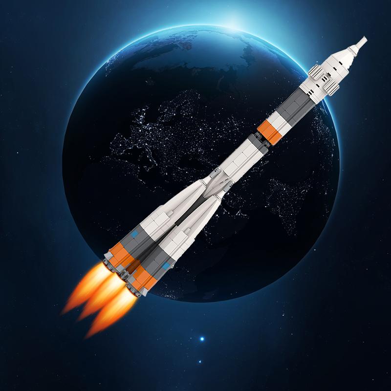 MOC Ultimative Sojus-Raketen-Sammlung Bausteine Trägerrakete Ziegel Juguetes Bildung Pädagogisches Spielzeug
