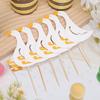 Cute Goose Cupcake Toppers – 24pcs White Duck Cake Picks for Farm Animal Themed Party