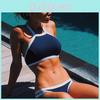 Elegant Summer Women Casual Swimsuit Push Up Beachwear Bikini With High Padded Waist